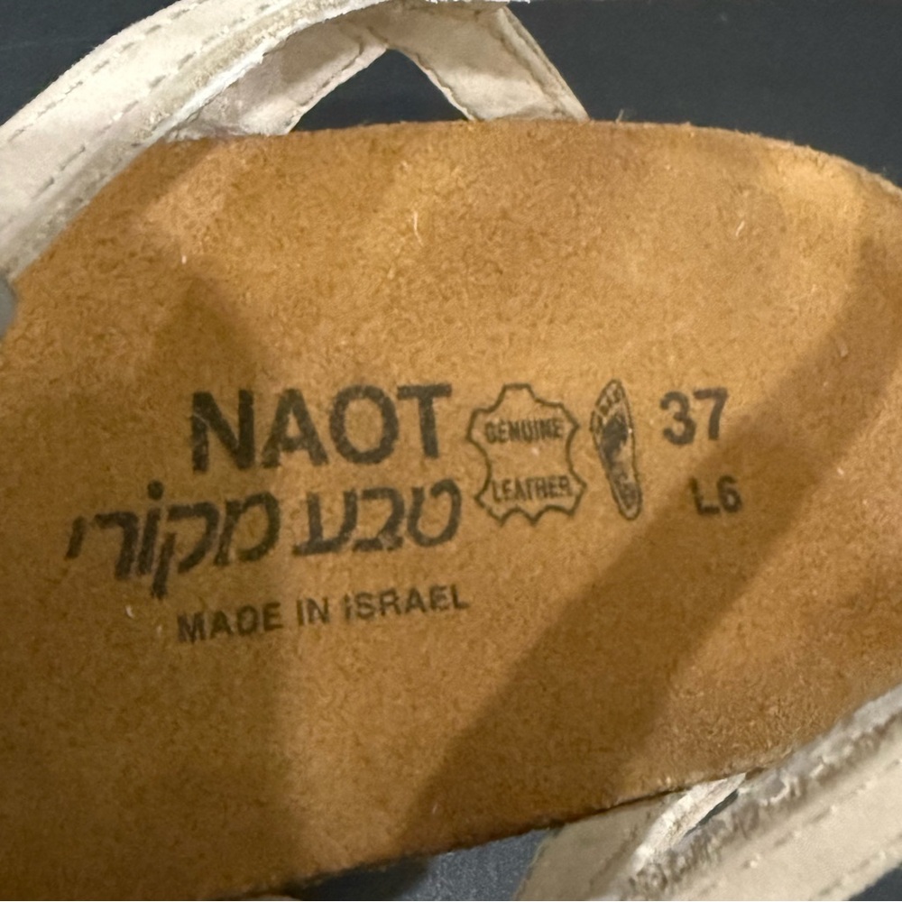 NAOT Judith Sandal T-Strap Contrasting Color Strappy Sandals Size 37 L6 - Picture 13 of 15
